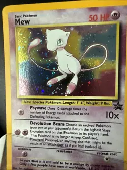 Promo Mew #9 Holo Black Star Pokemon TCG Vintage WOTC SWIRL - Image 2