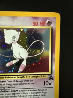 Promo Mew #9 Holo Black Star Pokemon TCG Vintage WOTC SWIRL - Image 4