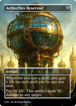 Aetherflux Reservoir FOIL Proxy Playtest Card with Custom Fantasy Art - Image 4