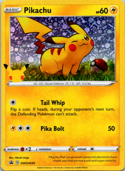 Pikachu - (General Mills) Promo Miscellaneous Cards & Products SWSH039 NM - Image 1