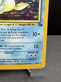 Pokemon TCG WOTC Fossil Lapras 10/62 Holo Rare Unlimited LP/NM! - Image 4