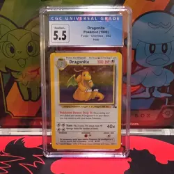 Pokemon Dragonite Fossil 4/62 Holo Rare Unlimited CGC 5.5 Card 1999 - Image 1