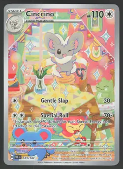 Cinccino 183/162 Illustration Rare Pokemon TCG Temporal Forces NM - Image 1