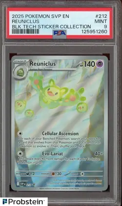 2025 Pokemon SVP EN BLK Tech Sticker Collection #212 Reniclus PSA 9 MINT - Image 1