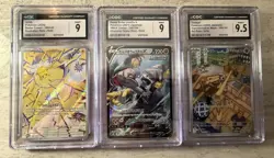 Pokemon CGC Slab Lot of 3 - Joltik, Timburr, Rapid Strike Urshifu V - Image 1