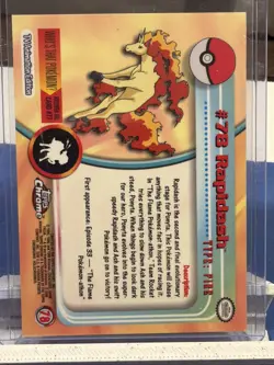 Rapidash Topps Chrome Pokemon TV Animation Edition #78 2000 - Image 2