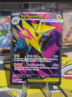Mega Manectric ex 158/132 NM Ultra Rare Full Art Mega Evolution Pokemon Card TCG - Image 1