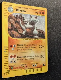Pokemon SKYRIDGE - #H27/H32 Rhydon - Holo - ENG - Heavily Played - Image 5