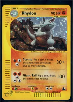Pokemon SKYRIDGE - #H27/H32 Rhydon - Holo - ENG - SWIRL - Lightly Played - Image 1