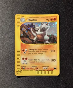 Pokemon SKYRIDGE - #H27/H32 Rhydon - Holo - ENG - SWIRL - Lightly Played - Image 3