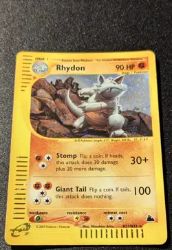 Pokemon SKYRIDGE - #H27/H32 Rhydon - Holo - ENG - SWIRL - Lightly Played - Image 4