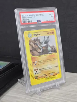 Pokemon Card TCG Rhydon Skyridge Holo 2003 Rare #H27/H32 PSA 7 NM Italian Pop 1 - Image 1