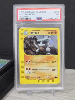Pokemon Card TCG Rhydon Skyridge Holo 2003 Rare #H27/H32 PSA 7 NM Italian Pop 1 - Image 3