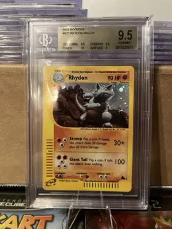 Pokemon TCG 2003 Skyridge Rhydon H27 Holo R BGS 9.5 GM-MT w/ Swirl - Image 1