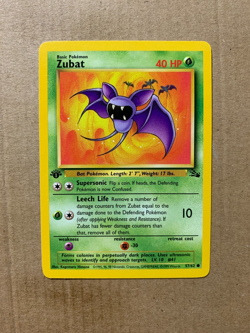 1st Edition Zubat 57/62 Fossil Set - Common Pokemon Card - NM/Mint - Image 1