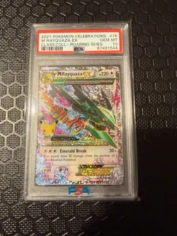PSA 10 M Rayquaza EX 76/108 Celebrations Classic Collection Holo Promo Pokemon - Image 1