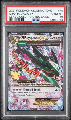 M Rayquaza EX 76/108 Pokemon Celebrations Classic Collection - PSA 10 Gem Mint - Image 1