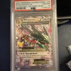 PSA 10 M Rayquaza EX 76/108 Celebrations Classic Collection Holo Pokemon Card - Image 1