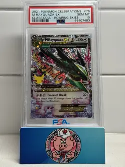 2021 Pokemon Celebrations M Rayquaza EX Classic Collection Holo #76/108 PSA 10 - Image 1