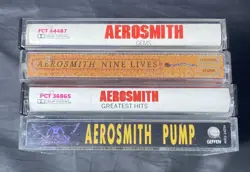 Aerosmith Cassette Lot Gems Nine Lives Greatest Hits Pump - Image 4