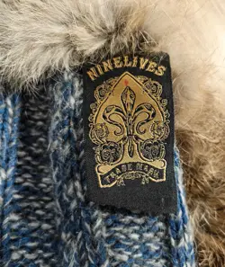 Nine Lives Zip Cardigan with Real Fur Collar Kidmohair/Merino Wool Blend size M - Image 4