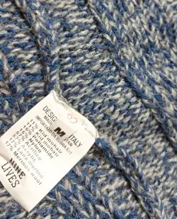 Nine Lives Zip Cardigan with Real Fur Collar Kidmohair/Merino Wool Blend size M - Image 5