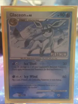 Glaceon 20/100 Platinum Stamped Reverse Holo Rare Pokemon Card Near Mint - Image 1