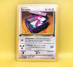 Pokemon Porygon TCG Team Rocket 1st Edition Card 48/82 Excellent Condition - Image 1