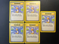 5x Lot Bulk Gust Of Wind 93/102 Base Set - Pokemon Card TCG 1999 - Image 1
