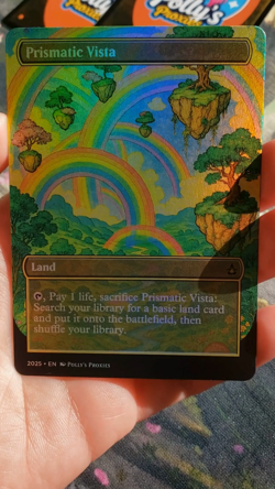Prismatic Vista FOIL Proxy Card with Custom Cute Illustrated Rainbow Art Design - Image 2