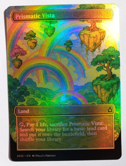 Prismatic Vista FOIL Proxy Card with Custom Cute Illustrated Rainbow Art Design - Image 4