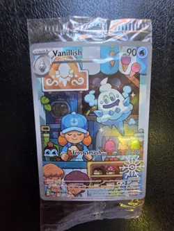 Vanillish 190/182 Holiday 2025 Snowflake Stamp Promo Pokemon Card - NM SEALED - Image 1