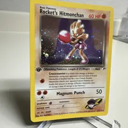Rockets Hitmonchan 1st Edition Gym Heroes Trading Card 11/132 Vintage - Image 2