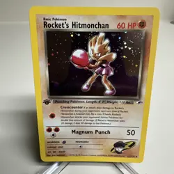 Rockets Hitmonchan 1st Edition Gym Heroes Trading Card 11/132 Vintage - Image 3