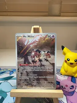 Pokemon TCG Mr. Mime Scarlet Violet-151 Holo Card 179/165 Illustration Rare - Image 1