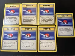7x Bulk Lot Poke Ball 64/64 Jungle Set - Pokemon Card TCG 1999 - Image 1