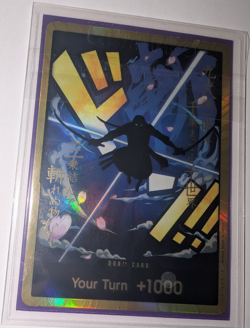 DON!! Card (Zoro) (Gold) Premium Booster -The Best- Foil - Image 1
