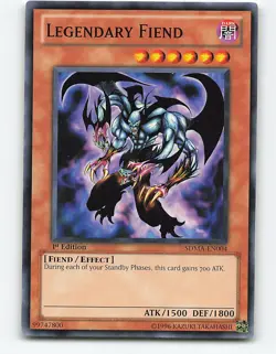 Legendary Fiend #SDMA-EN004 1st Edition Yugioh Card - Image 1