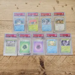 Pokemon Graded Cards bundle x9 slab king lot 2 - Image 1