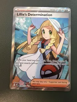 Lillie's Determination 169/132 Ultra Rare Pokemon Mega Evolutions NM - Image 1