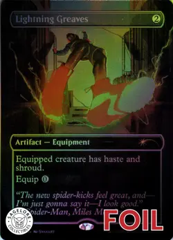 MTG Lightning Greaves (Rainbow) (1992) | NM Foil | Secret Lair Spider-Man {SLD} - Image 1