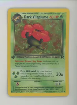 2000 Pokemon Team Rocket 1st Edition #13/82 Dark Vileplume Holo - Image 1