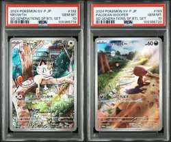 PSA 10 Meowth 192/SV-P Paldean Wooper 193/SV-P AR Set Deck Pokemon Card Japanese - Image 1