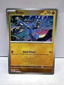 Riolu 50/131 Pokemon TCG Prismatic Evolutions Masterball Holo Near Mint - Image 1