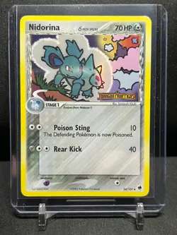 Nidorina 34/101 Reverse Holo Stamped Pokemon 2006 EX Dragon Frontiers LP - Image 1