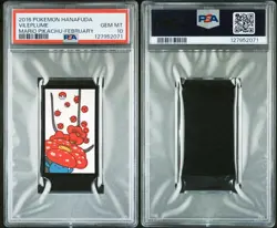 2016 POKEMON HANAFUDA MARIO PIKACHU FEBRUARY VILEPLUME PSA 10 - Image 3