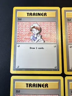 4x Lot Bulk Bill 91/102 Base Set - Pokemon Card TCG 1999 - Trainer - Image 2