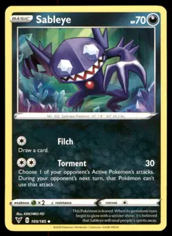 Pokemon TCG Pokemon Sableye Sableye Uncommon Regular - Image 1