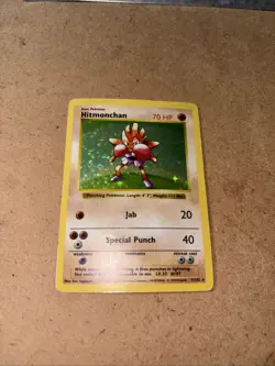 Pokemon TCG Hitmonchan Holo Rare Shadowless Base Set 7/102 - Image 2