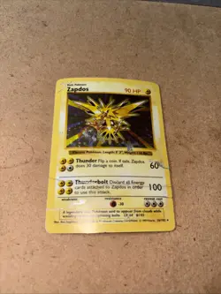 Pokemon TCG Zapdos Holo Rare Base Set 16/102 Vintage 1999 - Image 2